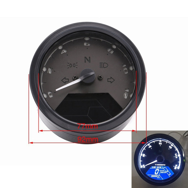 Universal Motorcycle Retro Modified Instrument Odometer LCD Instrument Assembly Universal Motorcycle Retro Modified Instrument Odometer LCD Instrument Assembly