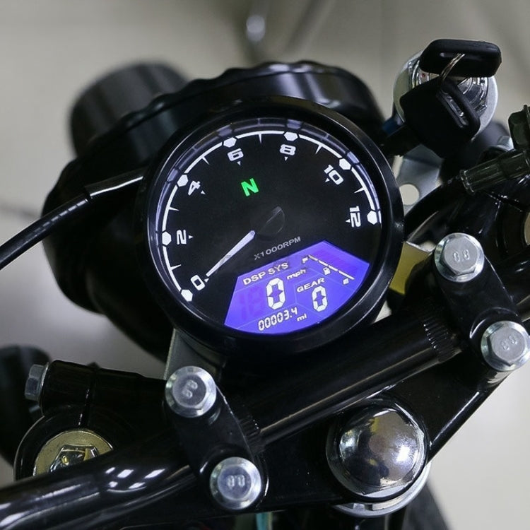 Universal Motorcycle Retro Modified Instrument Odometer LCD Instrument Assembly Universal Motorcycle Retro Modified Instrument Odometer LCD Instrument Assembly