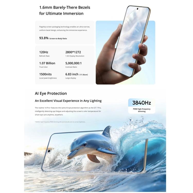 Realme 14 Pro+, 12GB+256GB, Screen Fingerprint Identification, 6.83 inch Realme UI 6.0 Snapdragon 7s Gen 3 Octa Core, NFC, Network: 5G Realme 14 Pro+, 12GB+256GB, Screen Fingerprint Identification, 6.83 inch Realme UI 6.0 Snapdragon 7s Gen 3 Octa Core, NFC, Network: 5G