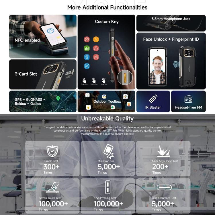 Robustes Ulefone Armor 27T Pro-Telefon, Wärmebildgebung, 12 GB + 256 GB, Nachtsicht, 10600 mAh, 6,78 Zoll Android 14 MediaTek Dimensity 6300 Octa Core, Netzwerk: 5G, NFC, Armor 27T Pro Robustes Ulefone Armor 27T Pro-Telefon, Wärmebildgebung, 12 GB + 256 GB, Nachtsicht, 10600 mAh, 6,78 Zoll Android 14 MediaTek Dimensity 6300 Octa Core, Netzwerk: 5G, NFC, Armor 27T Pro