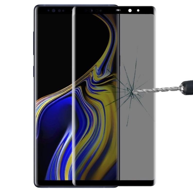 Película de vidrio templado antiespía con cobertura total UV para Galaxy Note 9 (1 unidad)