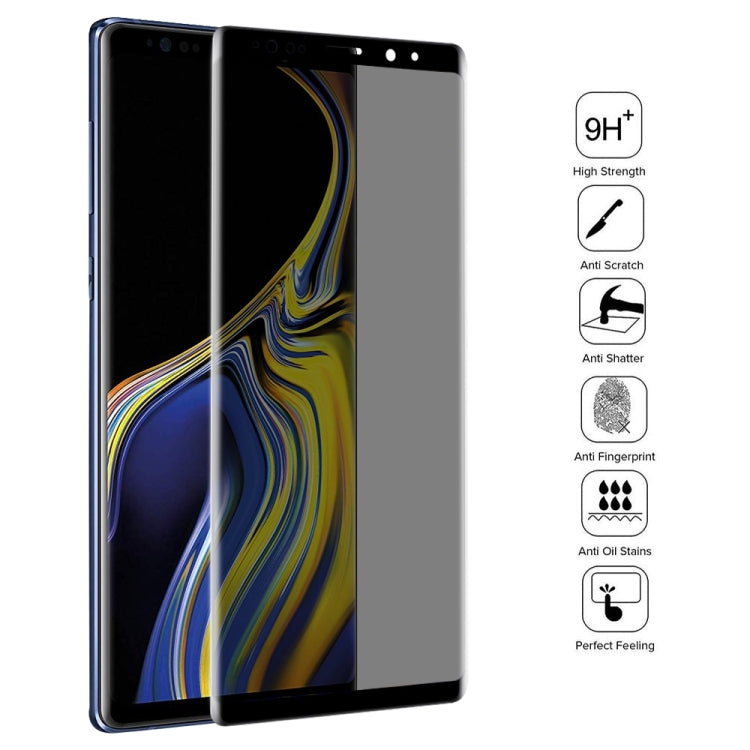 Película de vidrio templado antiespía con cobertura total UV para Galaxy Note 9 (1 unidad) Película de vidrio templado antiespía con cobertura total UV para Galaxy Note 9 (1 unidad)