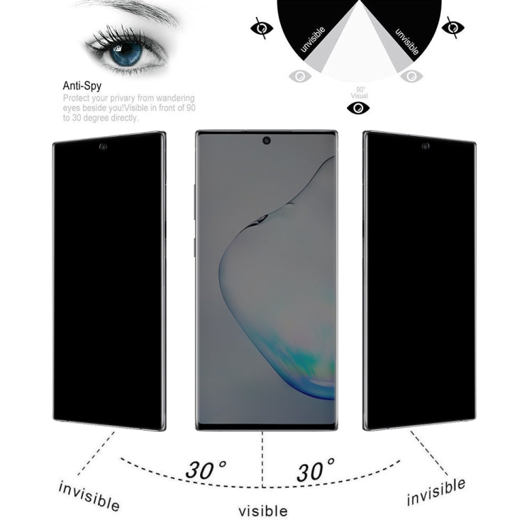 Película de vidrio templado antiespía con cobertura total UV para Galaxy Note 10, para Galaxy Note 10 (1 PC) Película de vidrio templado antiespía con cobertura total UV para Galaxy Note 10, para Galaxy Note 10 (1 PC)