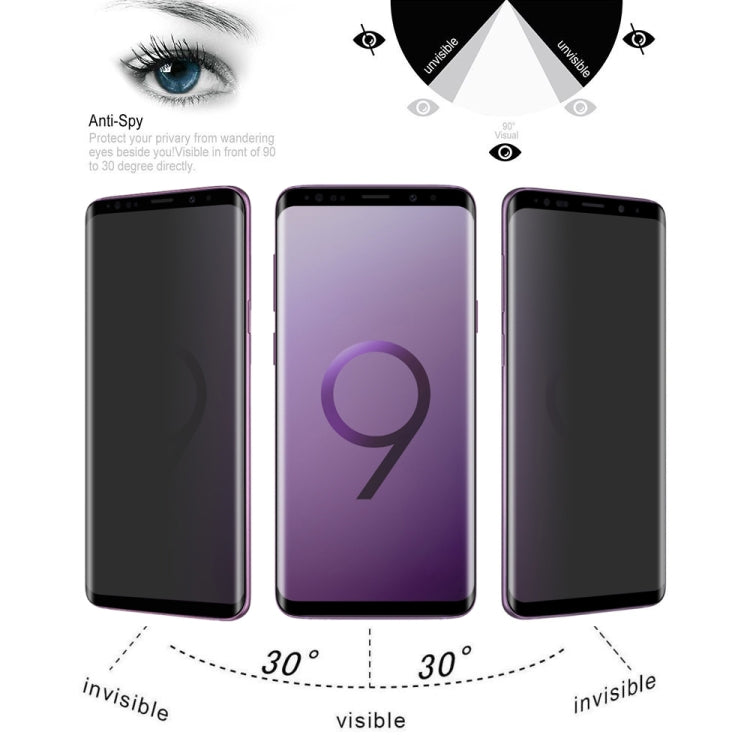 Película de vidrio templado antiespía con cobertura total UV para Galaxy S9, para Galaxy S9 (1 unidad) Película de vidrio templado antiespía con cobertura total UV para Galaxy S9, para Galaxy S9 (1 unidad)