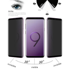 Película de vidrio templado antiespía con cobertura total UV para Galaxy S9, para Galaxy S9 (1 unidad)
