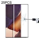 Para Samsung Galaxy Note20 Ultra 25 piezas de película de vidrio templado de pantalla completa con borde curvo 3D, para Samsung Galaxy Note20 Ultra
