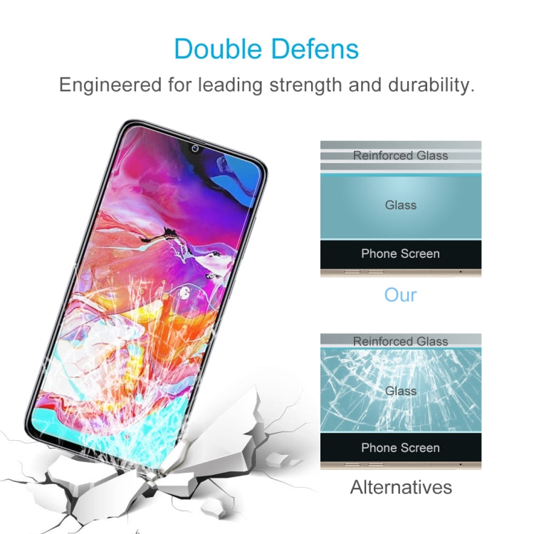 Película de vidrio templado 9H 2.5D de 0,26 mm para Galaxy A70, sin paquete minorista, para Galaxy A70, 50 unidades Película de vidrio templado 9H 2.5D de 0,26 mm para Galaxy A70, sin paquete minorista, para Galaxy A70, 50 unidades