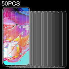 Película de vidrio templado 9H 2.5D de 0,26 mm para Galaxy A70, sin paquete minorista, para Galaxy A70, 50 unidades