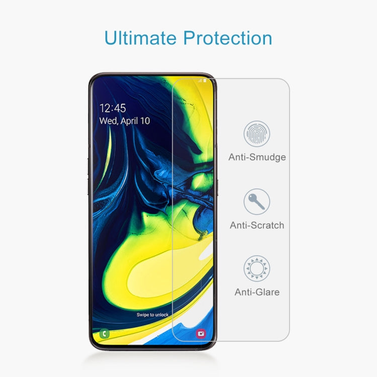 Película de vidrio templado 9H 2.5D de 0,26 mm para Galaxy A80/A90, sin paquete minorista, para Galaxy A80, 50 unidades Película de vidrio templado 9H 2.5D de 0,26 mm para Galaxy A80/A90, sin paquete minorista, para Galaxy A80, 50 unidades