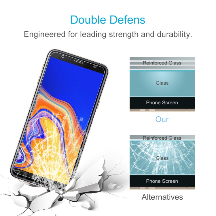 50 PCS 0.26mm 9H 2.5D Tempered Glass Film for Galaxy J4+, No Retail Package, For Galaxy J4+ 50 PCS 0.26mm 9H 2.5D Tempered Glass Film for Galaxy J4+, No Retail Package, For Galaxy J4+