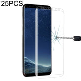 25 Stück für Galaxy S8 Plus Vollbild-Kantenkleber aus gehärtetem Glas, für Galaxy S8 Plus, für Galaxy S8 Plus (25 Stück)