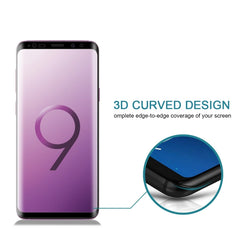 25 piezas para Galaxy Note9 0,3 mm 9H dureza de superficie 3D borde curvo película de vidrio templado de pantalla completa, para Galaxy Note9