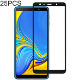 25 piezas de película protectora de pantalla de vidrio templado con cobertura total y pegamento completo para Galaxy A7 (2018), para Galaxy A7 (2018) (25 piezas)
