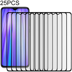 25 PCS Full Cover ScreenProtector Tempered Glass Film for Xiaomi Redmi Note 8 Pro