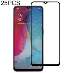 25 PCS For OPPO Reno 3 / Reno3 Youth Full Glue Full Cover Screen Protector Tempered Glass Film