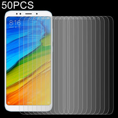 50 PCS for Xiaomi Redmi 5 Plus  0.26mm 9H Surface Hardness 2.5D Curved Edge Tempered Glass Screen Protector