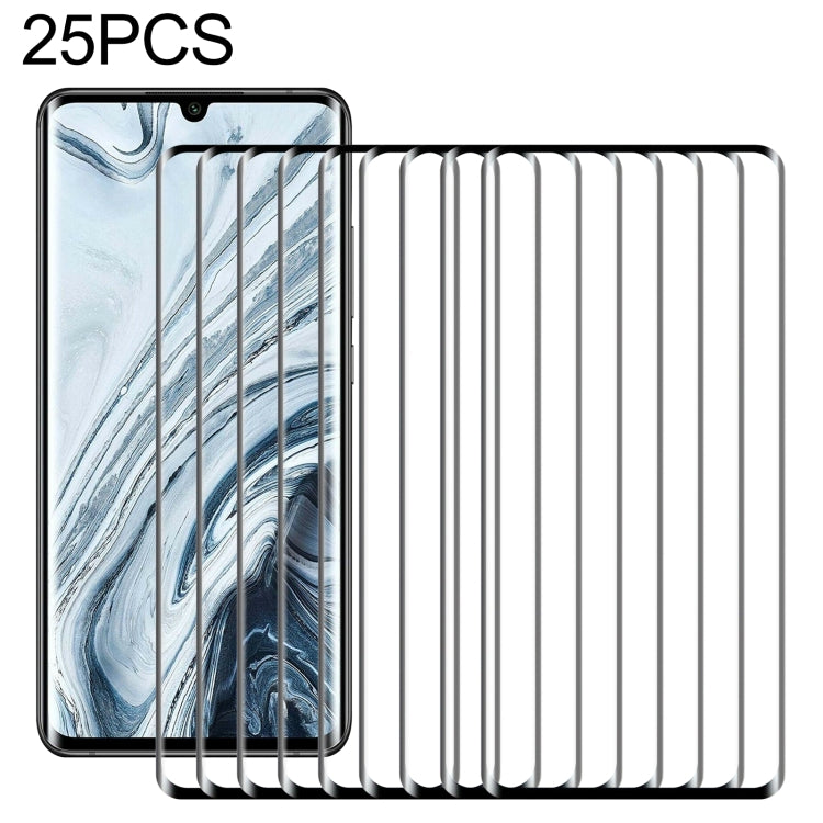25 PCS For Xiaomi Mi Note 10 Pro 9H HD 3D Curved Edge Tempered Glass Film (Black) 25 PCS For Xiaomi Mi Note 10 Pro 9H HD 3D Curved Edge Tempered Glass Film (Black)