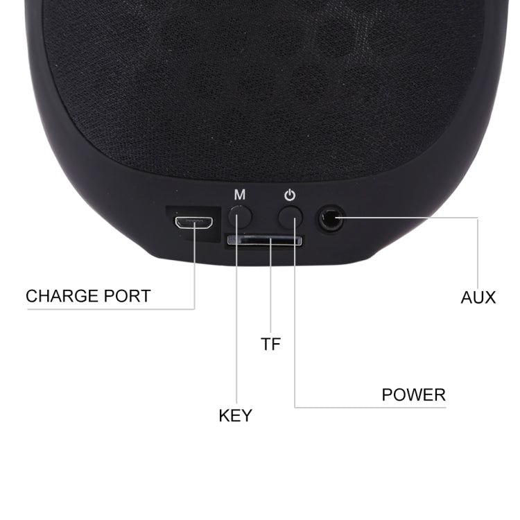 Para teléfonos móviles, tabletas y portátiles, compatible con tarjeta TF y entrada AUX, distancia Bluetooth: 10 m Para teléfonos móviles, tabletas y portátiles, compatible con tarjeta TF y entrada AUX, distancia Bluetooth: 10 m