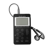 Portable AM / FM Two Bands Rechargeable Stereo Radio Mini Receiver with & LCD Screen & Earphone Jack & Lanyard