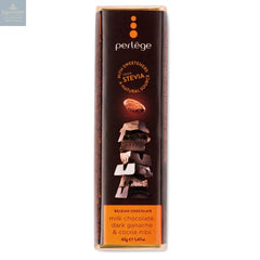 Milk chocolate bar with dark ganache & cocoa nibs