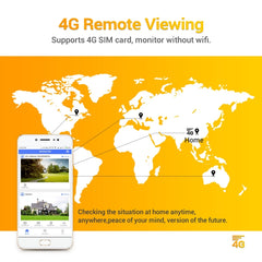 ESCAM QF450 HD 1080P 4G EU Version Solar Powered IP Camera without Memory, Support Two-way Audio & PIR Motion Detection & Night Vision & TF Card