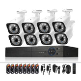 A8B3 / Kit 8CH 1080N Surveillance DVR System and 720P 1.0MP HD Weatherproof Bullet Camera, Support Infrared Night Vision & P2P & Phone Remote Monitor