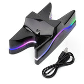 Special UFO Shape 2 x USB Charging Dock Station Stand / Controller Charging Stand for PS4 Playstation 4 with Multi Colors LED, For PS