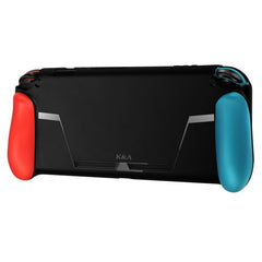 TPU Shell Handle Grip with Game Card Slot Anti-Shock Cover Silicone Case for Nintendo Switch, with Logo, TPU Shell with Logo