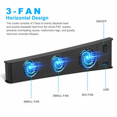 KJH P5-009 Console Cooling Fan For PS5, P5-009(Black), P5-009(White)