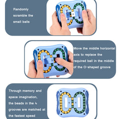 4 PCS Rotating Magic Beans Decompression Educational Toys Children Fingertip Magic Cube Toys, (Cyan), (Red), (Blue)