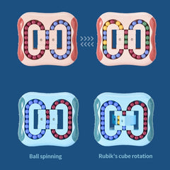 4 PCS Rotating Magic Beans Decompression Educational Toys Children Fingertip Magic Cube Toys, (Cyan), (Red), (Blue)