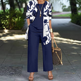 Women's Three-piece Suit Coat Vest Plus Pants Suit