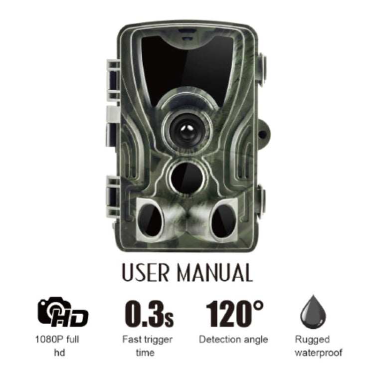 HC801A 8MP Waterproof IP65 IR Night Vision Security Hunting Trail Camera, Novatek 96650 Program, 120 Degree Wide Angle, 110 Degree PIR Sensing Angle, HC801A HC801A 8MP Waterproof IP65 IR Night Vision Security Hunting Trail Camera, Novatek 96650 Program, 120 Degree Wide Angle, 110 Degree PIR Sensing Angle, HC801A