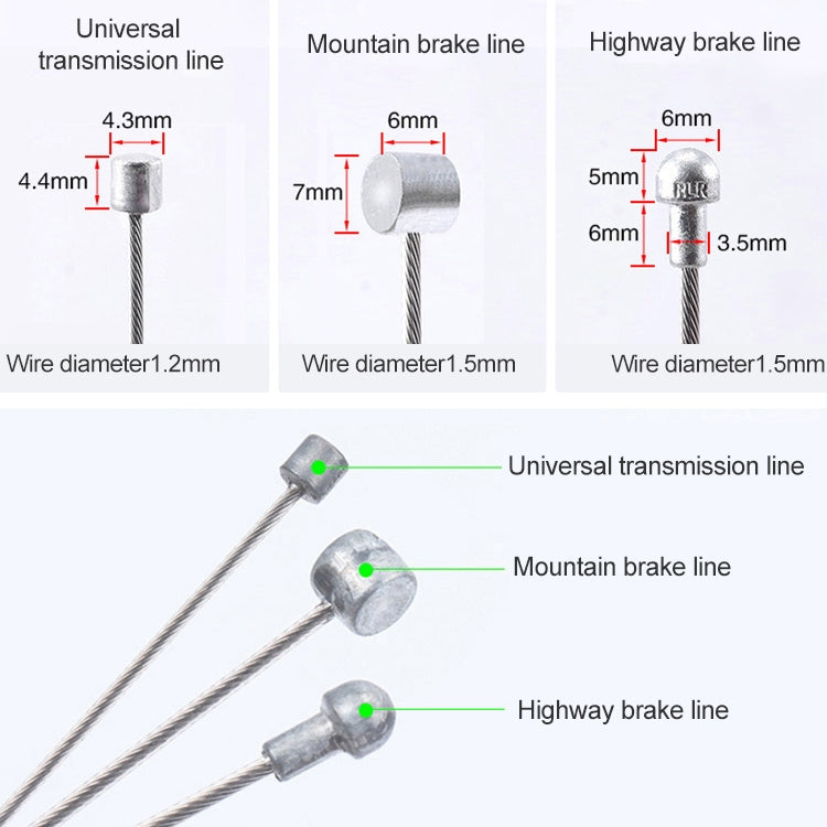 7 in 1 Cylindrical Head PVC Brake Cable Tube Set for Mountain Bike, Mountain Bike 7 in 1 Cylindrical Head PVC Brake Cable Tube Set for Mountain Bike, Mountain Bike