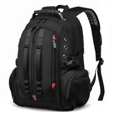 BANGE Waterproof Travel Men Backpack Rechargeable Large Capacity Shoulders Bag with Earplug Hole