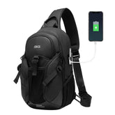 Bange BG-77120 Men Waterproof Crossbody Chest Bag with USB Port, Size: 36 x 22 x 10cm