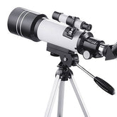 WR852 16x/66x70 High Definition High Times Astronomical Telescope with Tripod, 66x70 White