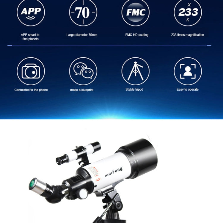 Maifeng40070 233x70 High Definition High Times Astronomical Telescope with Tripod, 233 x 70 Maifeng40070 233x70 High Definition High Times Astronomical Telescope with Tripod, 233 x 70