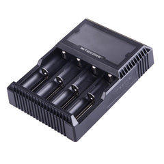 Nitecore D4 Intelligent Digi Smart Charger with LCD Display for 14500, 16340 (RCR123), 18650, 22650, 26650, Ni-MH and Ni-Cd (AA, AAA) Battery, D4