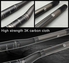 TOSEEK Full Carbon Fiber Road Bike Straight Handlebar, Size: 720mm (Matte), 720mm