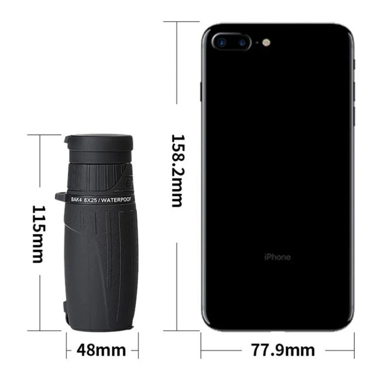 Eyeskey 10X25 Portable Monocular Binoculars Large-field Low-light Night Vision Telescope, 10X25 Eyeskey 10X25 Portable Monocular Binoculars Large-field Low-light Night Vision Telescope, 10X25