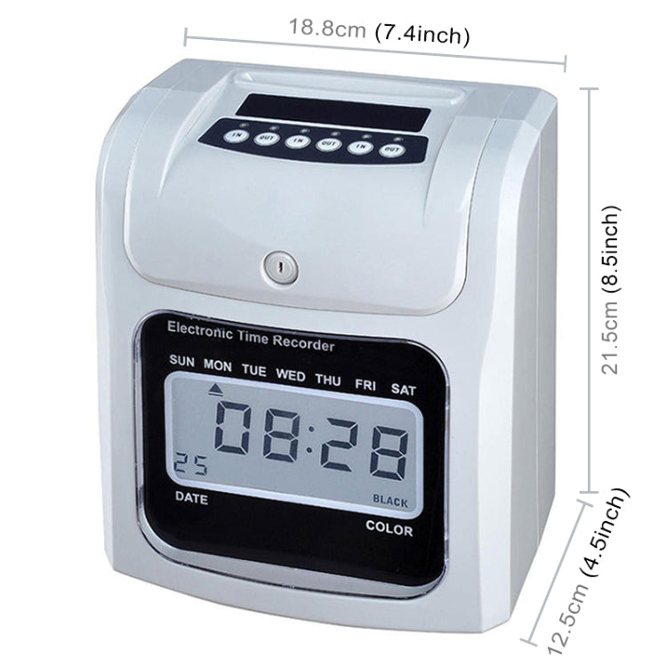 LCD Screen Electronic Time Clock Paper Card English Attendance Machine Punch Machine, Support Music Bell, LCD Screen LCD Screen Electronic Time Clock Paper Card English Attendance Machine Punch Machine, Support Music Bell, LCD Screen