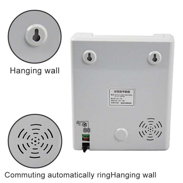 LCD Screen Electronic Time Clock Paper Card English Attendance Machine Punch Machine, Support Music Bell, LCD Screen LCD Screen Electronic Time Clock Paper Card English Attendance Machine Punch Machine, Support Music Bell, LCD Screen
