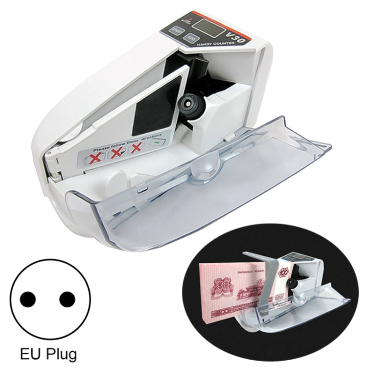 V30 Mini Portable Multi Paper Currency Counting Money Counter, EU Plug, EU Plug