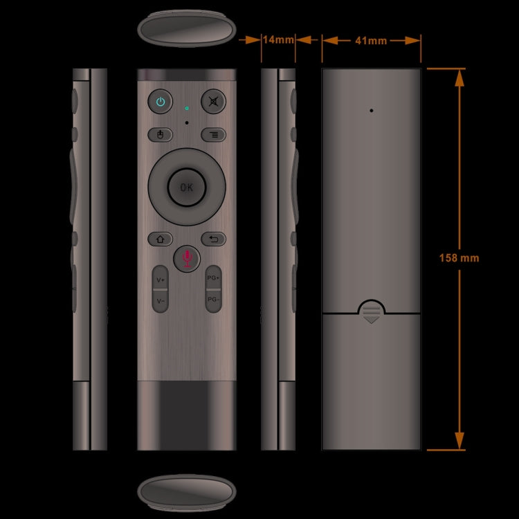 Q5 2.4G RF 3D Brushed Fashion Sense Universal Voice Version Air Mouse Remote Controller Q5 2.4G RF 3D Brushed Fashion Sense Universal Voice Version Air Mouse Remote Controller