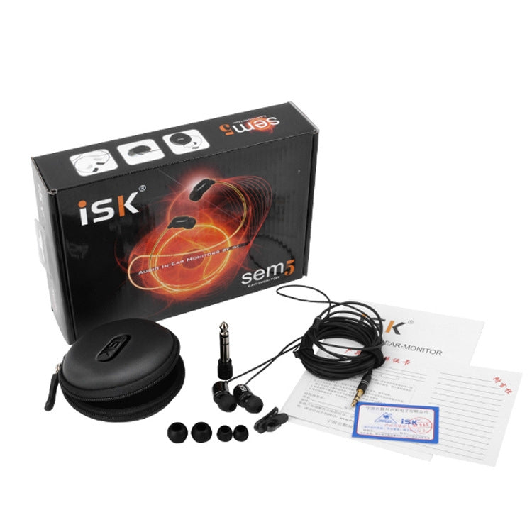 ISK SEM5 3.5mm HiFi Stereo In Ear Monitor Earphone for Phone Computer Network K Song Headphones ISK SEM5 3.5mm HiFi Stereo In Ear Monitor Earphone for Phone Computer Network K Song Headphones