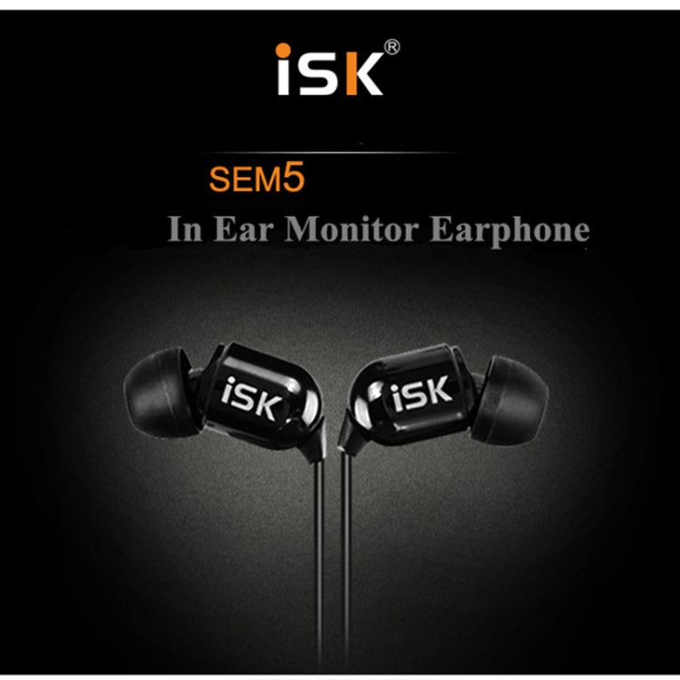 ISK SEM5 3.5mm HiFi Stereo In Ear Monitor Earphone for Phone Computer Network K Song Headphones ISK SEM5 3.5mm HiFi Stereo In Ear Monitor Earphone for Phone Computer Network K Song Headphones