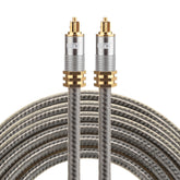 EMK YL-A 3m OD8.0mm Gold Plated Metal Head Toslink Male to Male Digital Optical Audio Cable, Length: 3m
