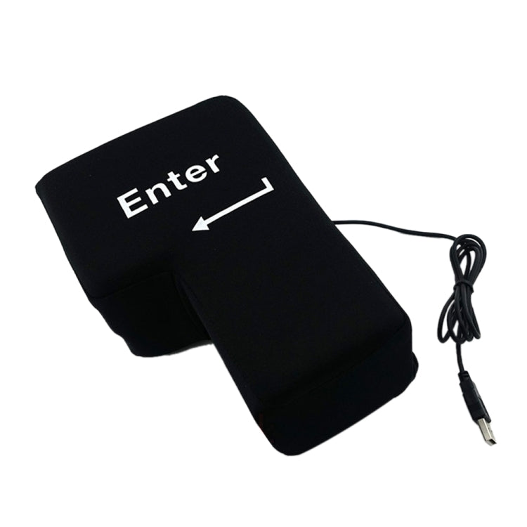 Big Enter Button USB Computer Desktop Pillow Creative Vent Enter Key Hand Pillow(Black) Big Enter Button USB Computer Desktop Pillow Creative Vent Enter Key Hand Pillow(Black)