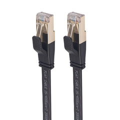 Cable de red LAN plano CAT8 con doble blindaje CAT8, longitud: 0,5 m, 50 cm
